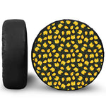 Yellow Mango Fruit Pattern Print Leather Spare Tire Cover