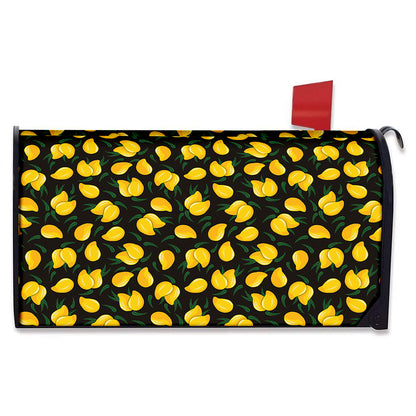 Yellow Mango Fruit Pattern Print Mailbox Cover