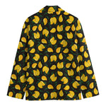 Yellow Mango Fruit Pattern Print Men's Blazer