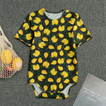 Yellow Mango Fruit Pattern Print Men's Bodysuit