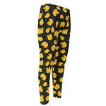 Yellow Mango Fruit Pattern Print Men's Compression Pants