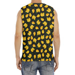 Yellow Mango Fruit Pattern Print Men's Fitness Tank Top