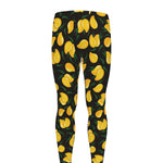 Yellow Mango Fruit Pattern Print Men's leggings