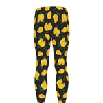 Yellow Mango Fruit Pattern Print Men's leggings
