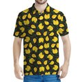Yellow Mango Fruit Pattern Print Men's Polo Shirt