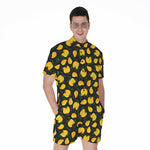 Yellow Mango Fruit Pattern Print Men's Rompers