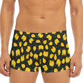 Yellow Mango Fruit Pattern Print Men's Short Boxer Briefs