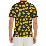 Yellow Mango Fruit Pattern Print Men's Short Sleeve Rash Guard