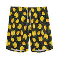 Yellow Mango Fruit Pattern Print Men's Athletic Shorts