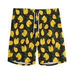 Yellow Mango Fruit Pattern Print Men's Sports Shorts