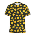 Yellow Mango Fruit Pattern Print Men's Athletic T-Shirt