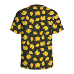 Yellow Mango Fruit Pattern Print Men's Sports T-Shirt