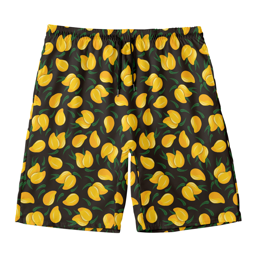 Yellow Mango Fruit Pattern Print Men's Swim Trunks
