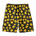 Yellow Mango Fruit Pattern Print Men's Swim Trunks
