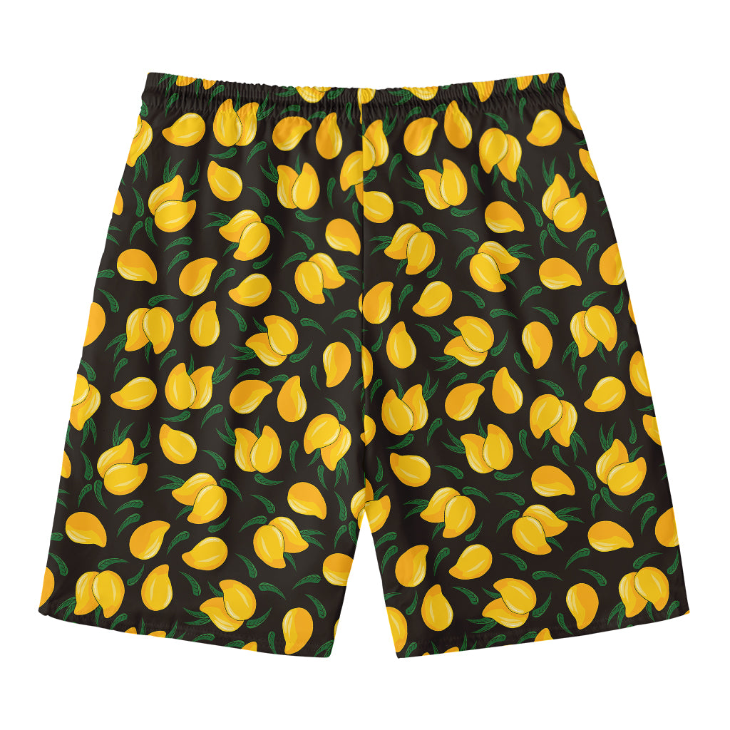 Yellow Mango Fruit Pattern Print Men's Swim Trunks
