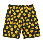 Yellow Mango Fruit Pattern Print Men's Swim Trunks