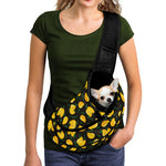Yellow Mango Fruit Pattern Print Pet Sling Carrier