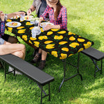 Yellow Mango Fruit Pattern Print Picnic Table Cover
