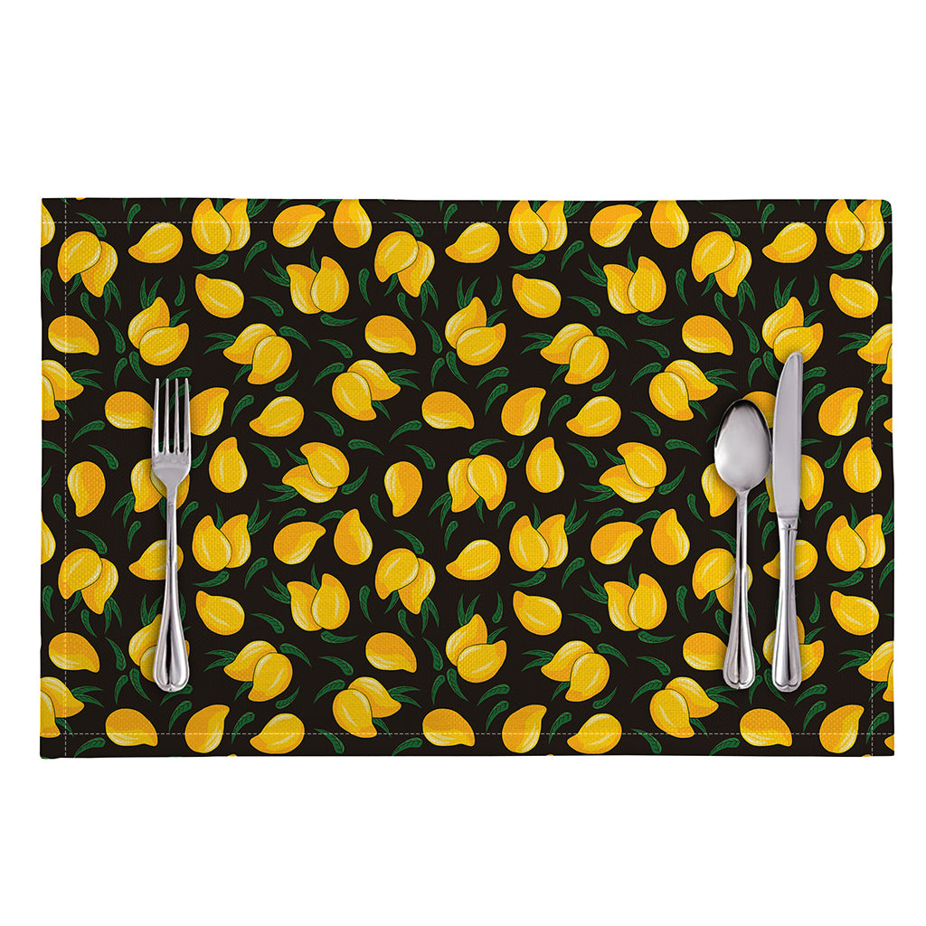 Yellow Mango Fruit Pattern Print Placemat