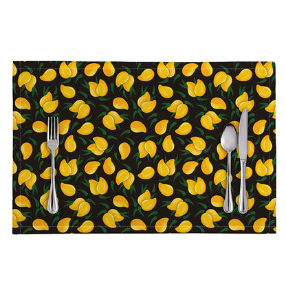 Yellow Mango Fruit Pattern Print Placemat