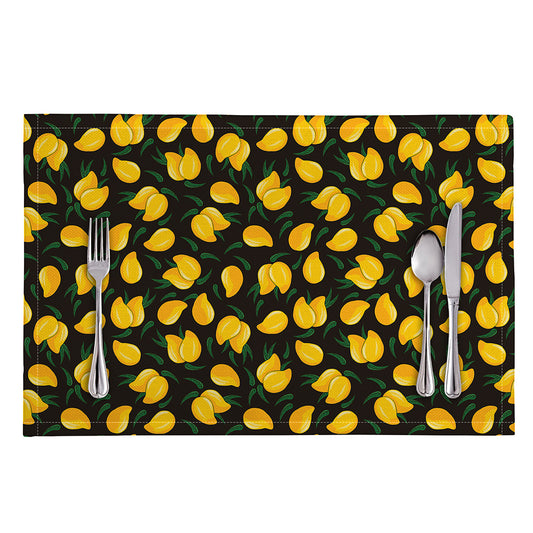 Yellow Mango Fruit Pattern Print Placemat