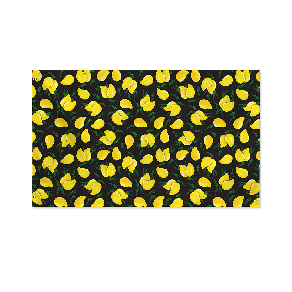 Yellow Mango Fruit Pattern Print Polyester Flag