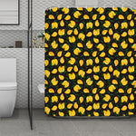 Yellow Mango Fruit Pattern Print Polyester Shower Curtain