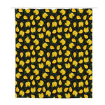 Yellow Mango Fruit Pattern Print Polyester Shower Curtain