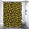 Yellow Mango Fruit Pattern Print Premium Shower Curtain