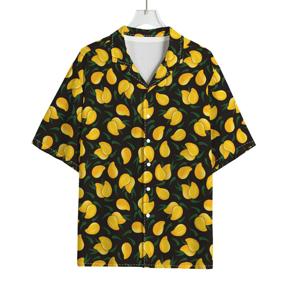 Yellow Mango Fruit Pattern Print Rayon Hawaiian Shirt