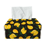 Yellow Mango Fruit Pattern Print Rectangle Tissue Box Cover