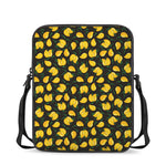 Yellow Mango Fruit Pattern Print Rectangular Crossbody Bag