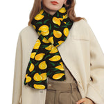 Yellow Mango Fruit Pattern Print Scarf