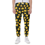 Yellow Mango Fruit Pattern Print Scuba Joggers