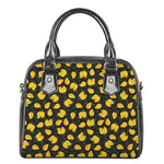Yellow Mango Fruit Pattern Print Shoulder Handbag