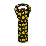 Yellow Mango Fruit Pattern Print Single Neoprene Wine Tote