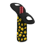 Yellow Mango Fruit Pattern Print Single Neoprene Wine Tote