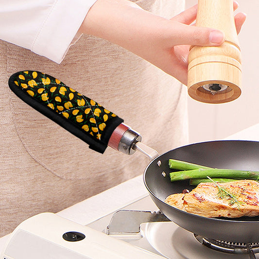 Yellow Mango Fruit Pattern Print Skillet Handle Cover