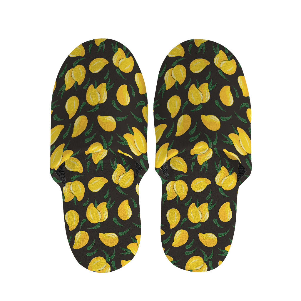 Yellow Mango Fruit Pattern Print Slippers
