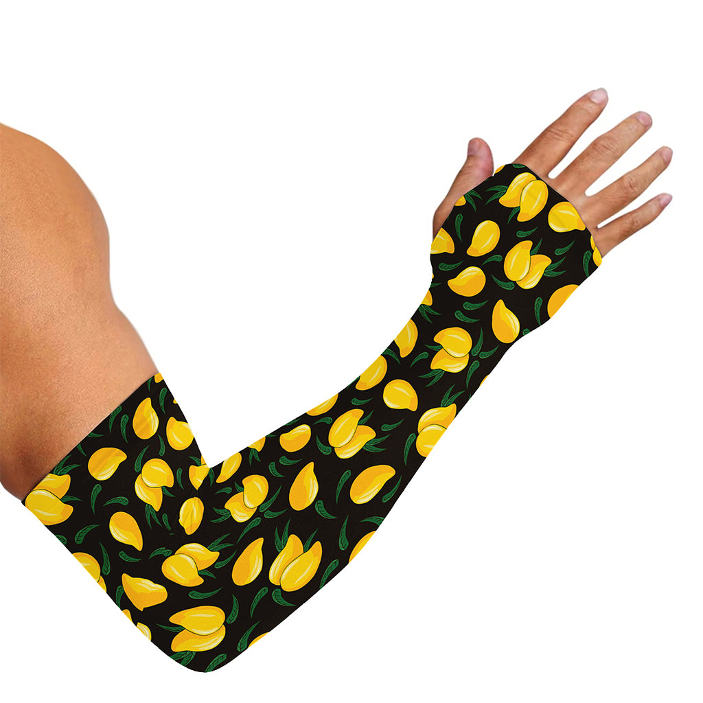 Yellow Mango Fruit Pattern Print Sun Protection Arm Sleeves