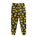 Yellow Mango Fruit Pattern Print Sweatpants