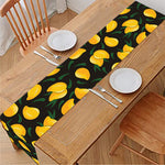 Yellow Mango Fruit Pattern Print Table Runner