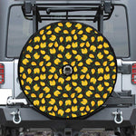 Yellow Mango Fruit Pattern Print Tire Cover With Camera Hole