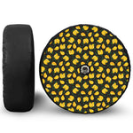 Yellow Mango Fruit Pattern Print Tire Cover With Camera Hole