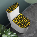 Yellow Mango Fruit Pattern Print Toilet Lid And Tank Cover Set