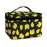 Yellow Mango Fruit Pattern Print Travel Makeup Bag