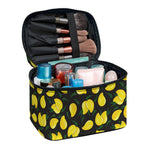 Yellow Mango Fruit Pattern Print Travel Makeup Bag