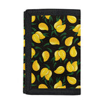 Yellow Mango Fruit Pattern Print Trifold Wallet