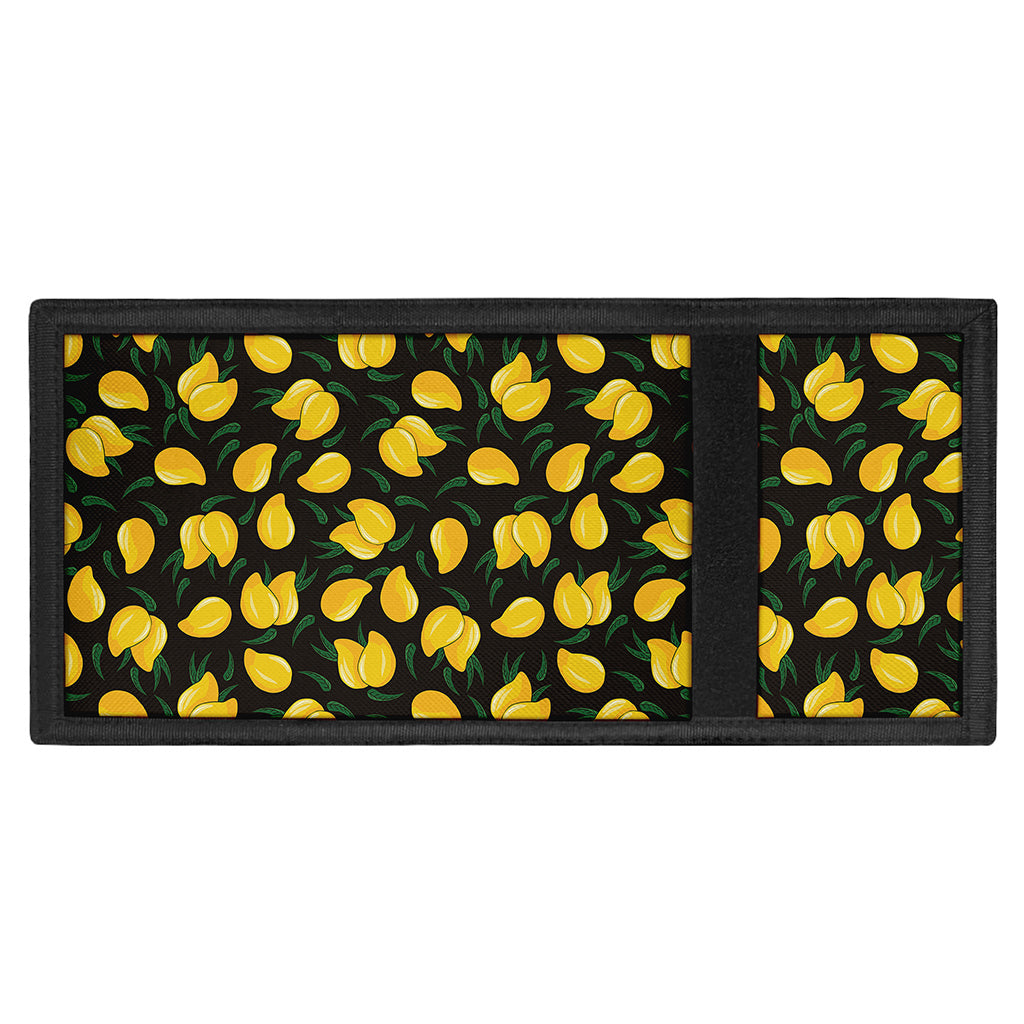 Yellow Mango Fruit Pattern Print Trifold Wallet