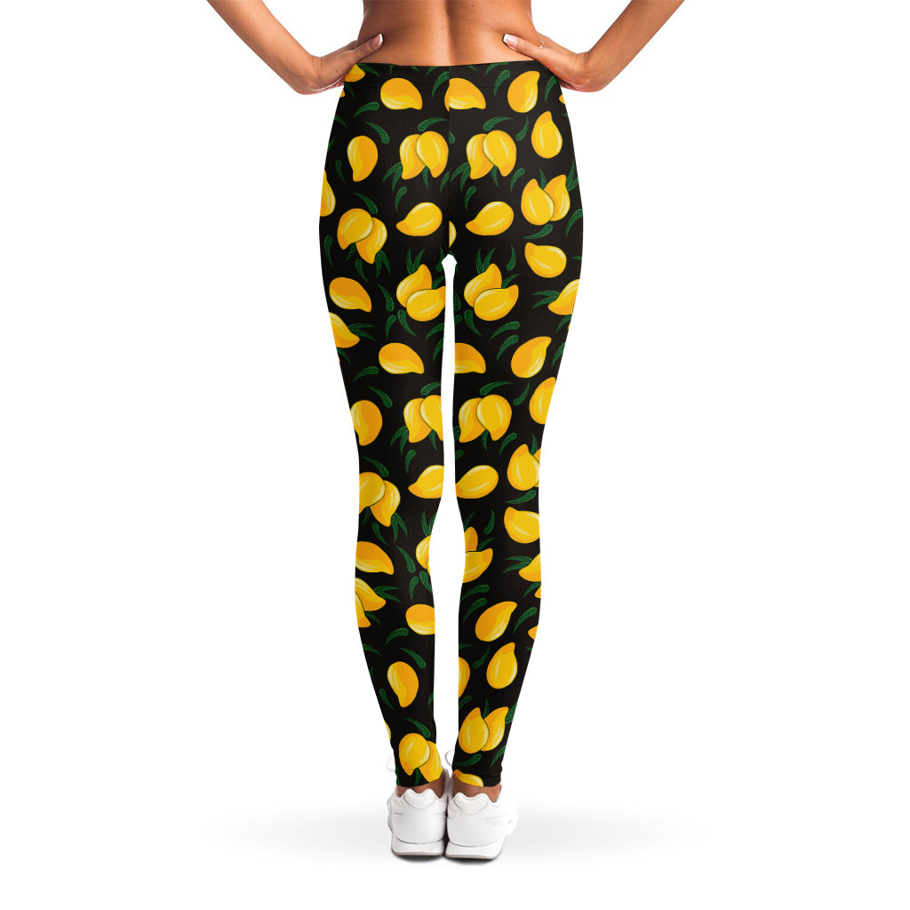Yellow Mango Fruit Pattern Print Women's Leggings